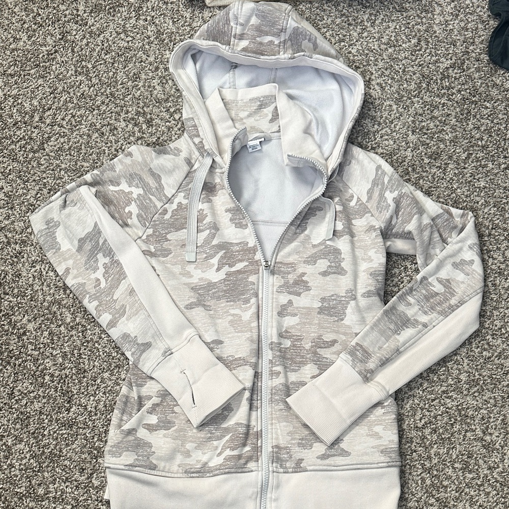 Athleta Gray Full Zip Hoodie